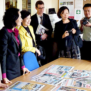 Visiting the Cambridge Times Newspaper